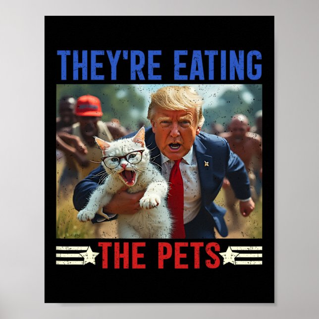 They're Eating The Pets Funny Debate Quote 2024 Do Poster (Front)