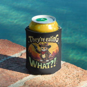 They're eating What Trump Election Cat Cowboy Can Cooler