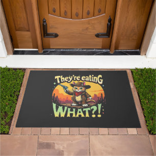 They're eating What Trump Election Cat Cowboy  Doormat