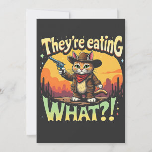 They're eating What Trump Election Cat Cowboy  Invitation
