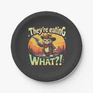 They're eating What Trump Election Cat Cowboy  Paper Plates