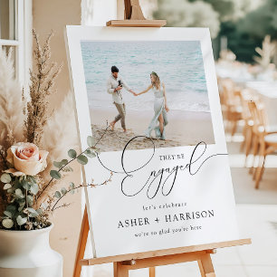 They're Engaged Engagement Party Welcome Sign