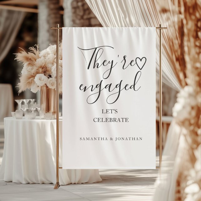 They're engages welcome sign Modern engagement  Tapestry (Creator Uploaded)