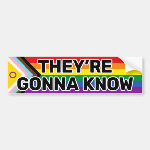 They're Gonna Know Black Intersex Inclusive Pride Bumper Sticker
