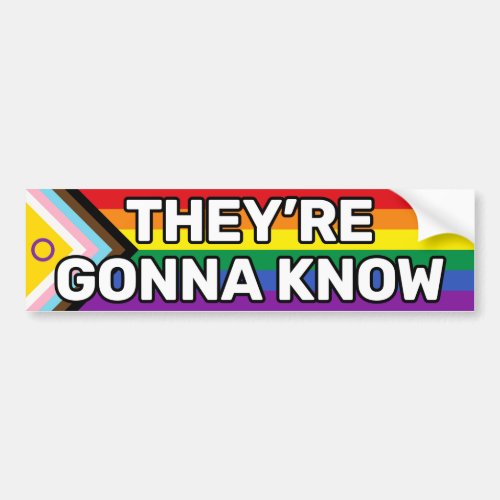 Theyre Gonna Know White Intersex Inclusive Pride Bumper Sticker