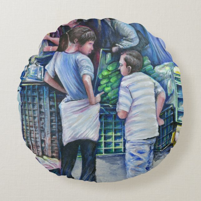 They're Not Girls, They're Women Round Pillow (Front)
