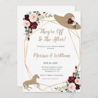 They're Off To The Altar Horse Race Wedding Shower