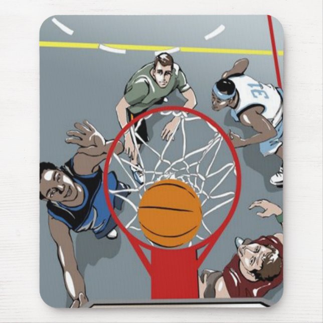 They're Playing Basketball mousepad (Front)