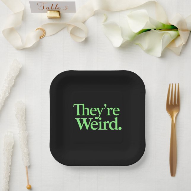 They're Weird 2024 Election President Harris Trump Paper Plates (Wedding)