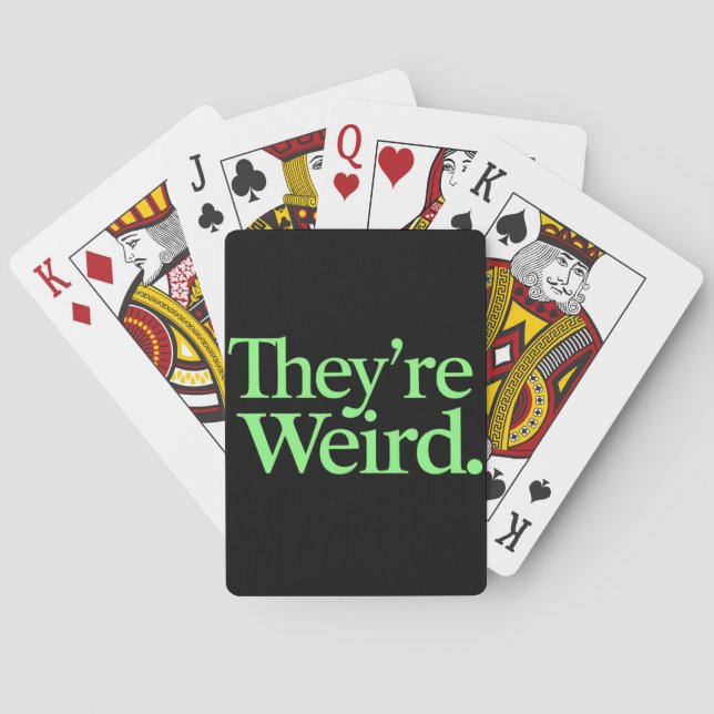 They're Weird 2024 Election President Harris Trump Poker Cards (Back)