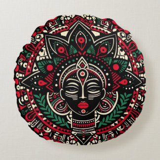 Theyyam Spirit Pillow – Vibrant Indian Folk Art