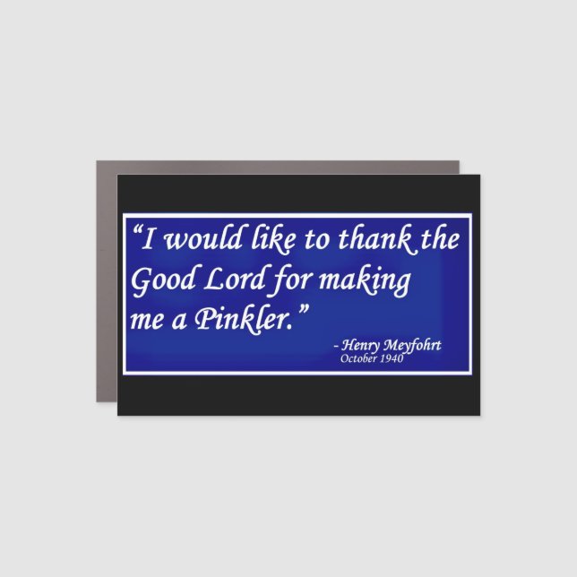 THGL Pinkler Car Magnet (Front)