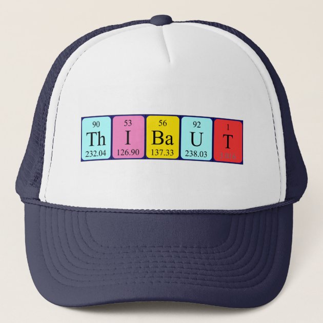 Thibaut periodic table name hat | Zazzle