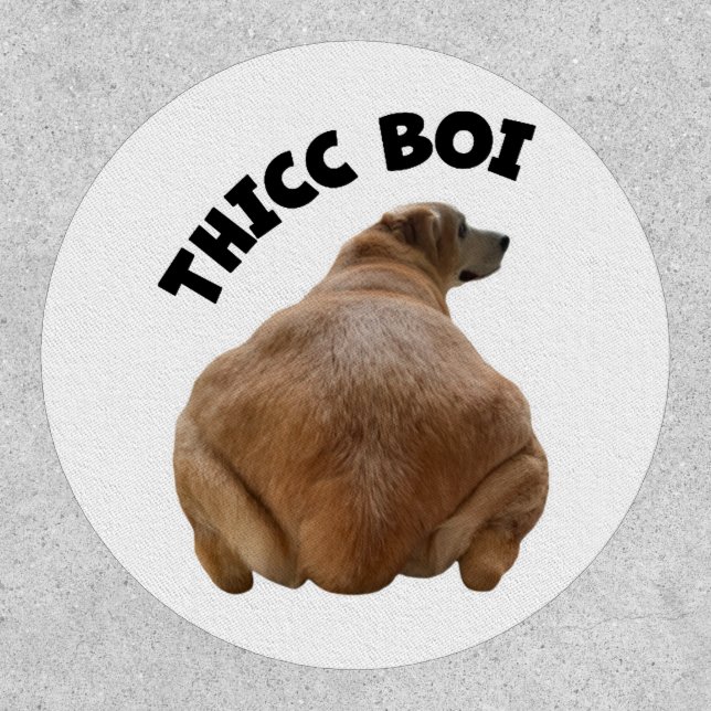 Thicc Boi Fat and Funny Yellow Labrador Retriever  Patch (Front)