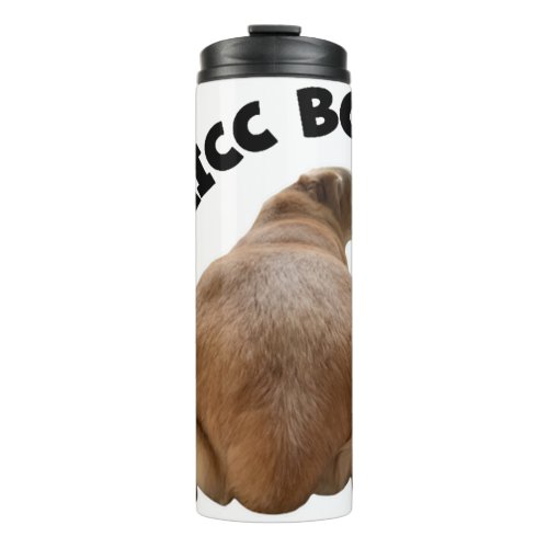 Thicc Boi Fat and Funny Yellow Labrador Retriever  Thermal Tumbler
