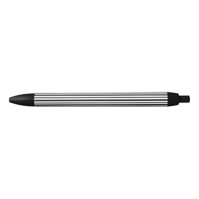 Thick and Thin Black and White Stripes Pen (Front)