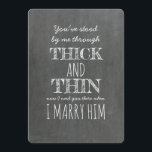 Thick and Thin Funny Bridesmaid Proposal Invitation<br><div class="desc">Funny bridesmaid,  maid of honor proposal card</div>