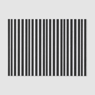 Thick Black & White Striped Tissue Paper