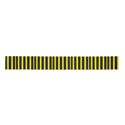 Thick Black  Yellow Stiped Wrapping Paper Satin Ribbon