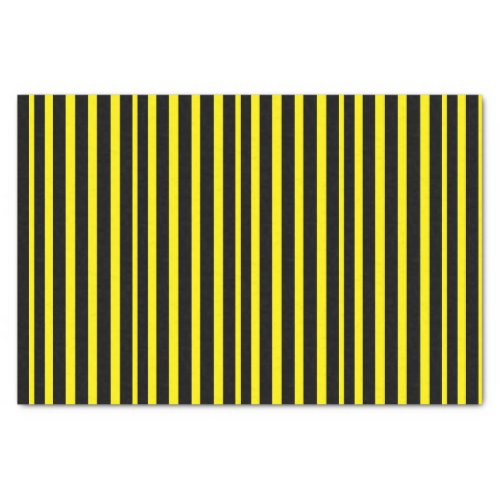 Thick Black  Yellow Striped Tissue Paper