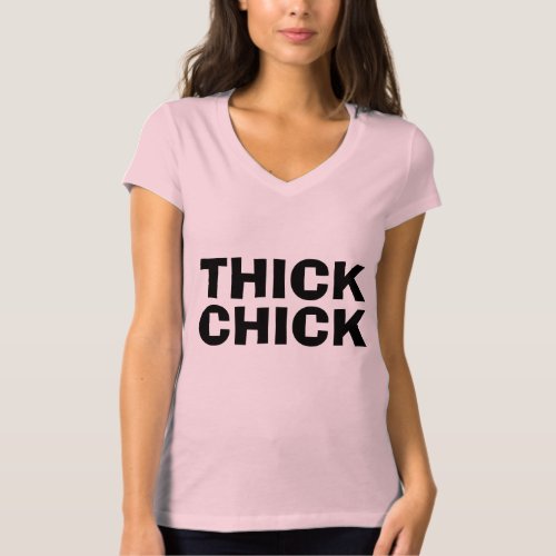 THICK CHICK CURVY Girls T_shirts