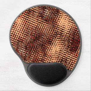 Thick criss-cross scratches in orange with shadow gel mouse pad