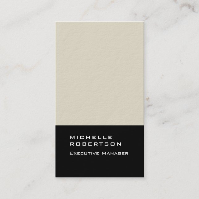 Thick elegant modern plain minimalist business card (Front)