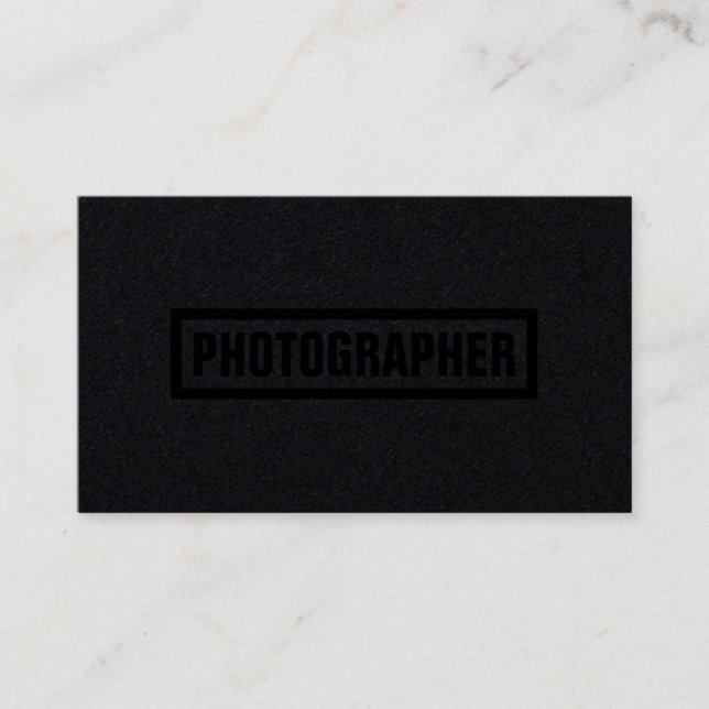 Thick frame modern cover black mate business card (Front)