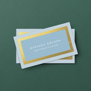 Thick Gold Border on Custom Color Business Card