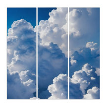 Thick high white clouds in blue skies summer