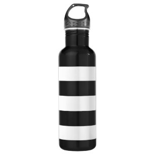 Thick Horizontal Stripes Aluminum Stainless Steel Water Bottle