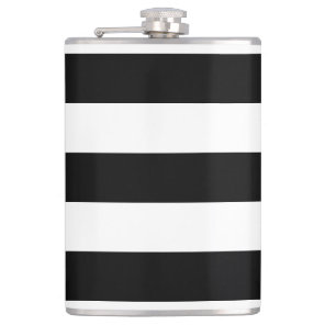 Thick Horizontal Stripes Vinyl Wrapped Flask