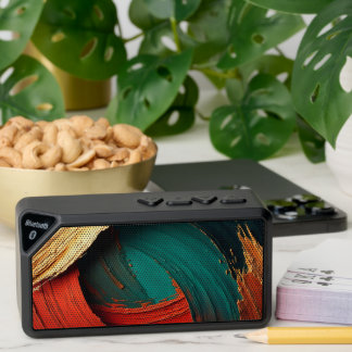 Thick Impasto Oil Painted Abstract Bluetooth Speaker