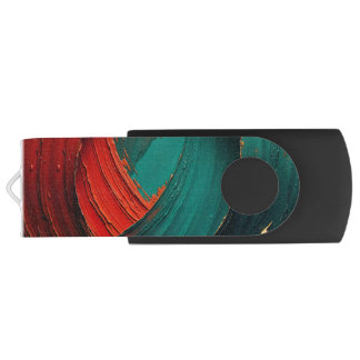 Thick Impasto Oil Painted Abstract Flash Drive