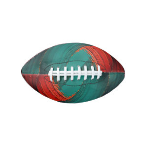 Thick Impasto Oil Painted Abstract Football