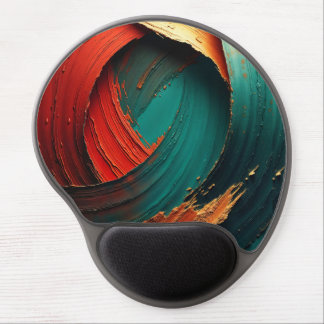 Thick Impasto Oil Painted Abstract Gel Mouse Pad