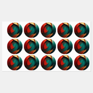 Thick Impasto Oil Painted Abstract Labels