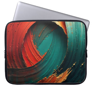 Thick Impasto Oil Painted Abstract Laptop Sleeve