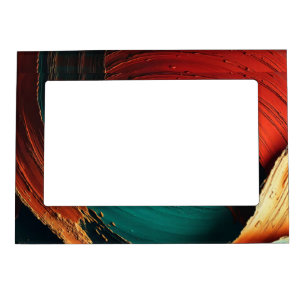 Thick Impasto Oil Painted Abstract Magnetic Frame