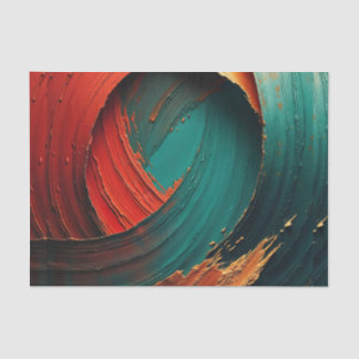 Thick Impasto Oil Painted Abstract Tissue Paper