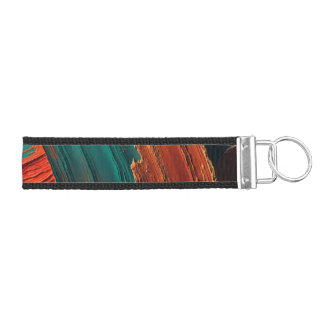 Thick Impasto Oil Painted Abstract Wrist Keychain