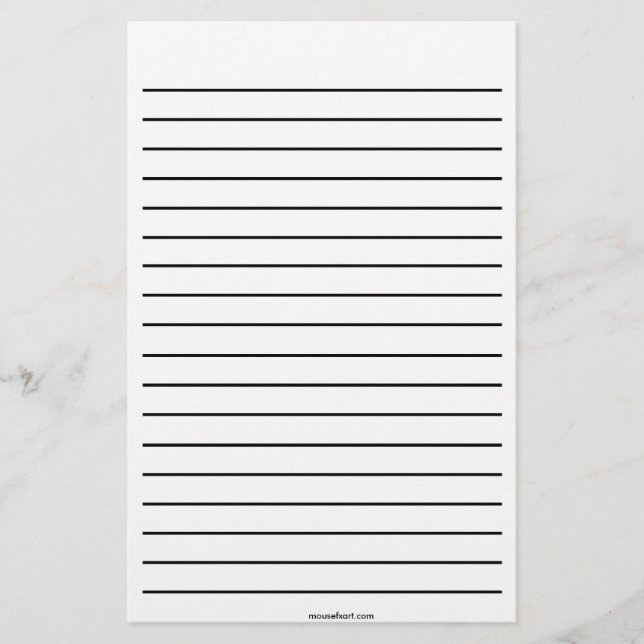 Thick Line Stationery (Front)