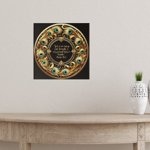 Thick Peacock Feather Frame Bible Verses  Acrylic Print