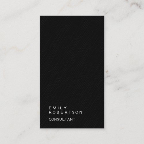 Thick Simple Plain Gray Black Modern Minimalist Business Card