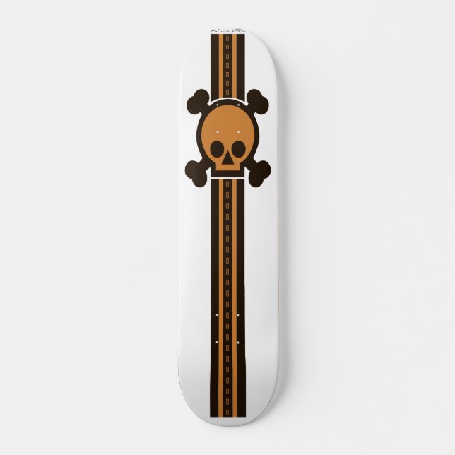 Thick Skulled Racer Skateboard Deck (Front)