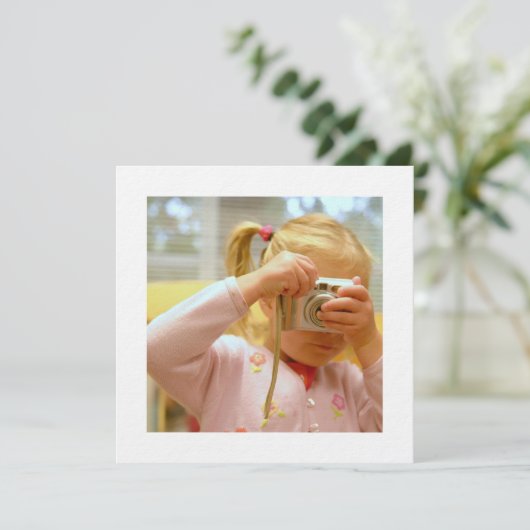 Thick Square HD Photo Print With White Border (Standing Front)