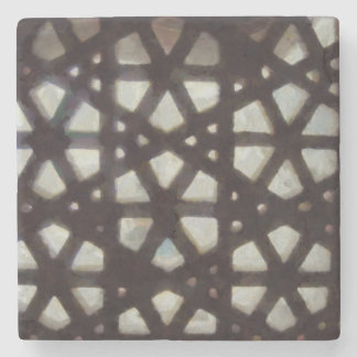 Thick stone lattice stone coaster