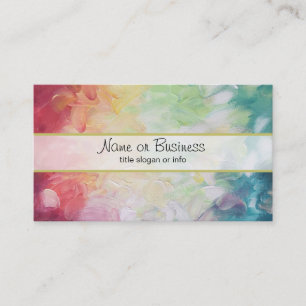 Thick Textured Abstract Paint Business Card