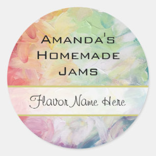 Thick Textured Abstract Paint Jam Classic Round Sticker