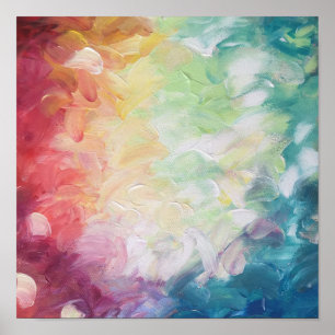 Thick Textured Abstract Paint Poster